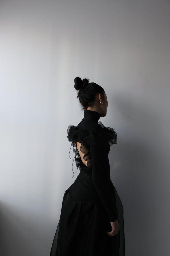 cut out organza midi dress & Other Stories