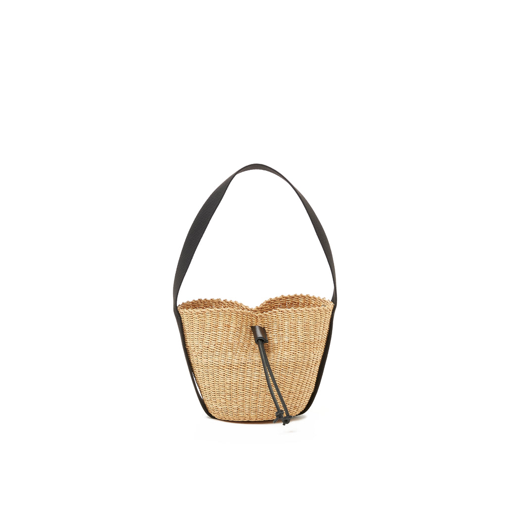 Panier Mini Orbi Black Handle with cotton pouch (Delivery by early Feb 2025)