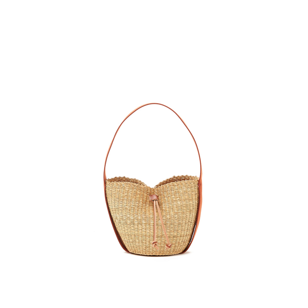 Panier Mini Orbi Rust Handle with cotton pouch (Delivery by early FEB 2025)