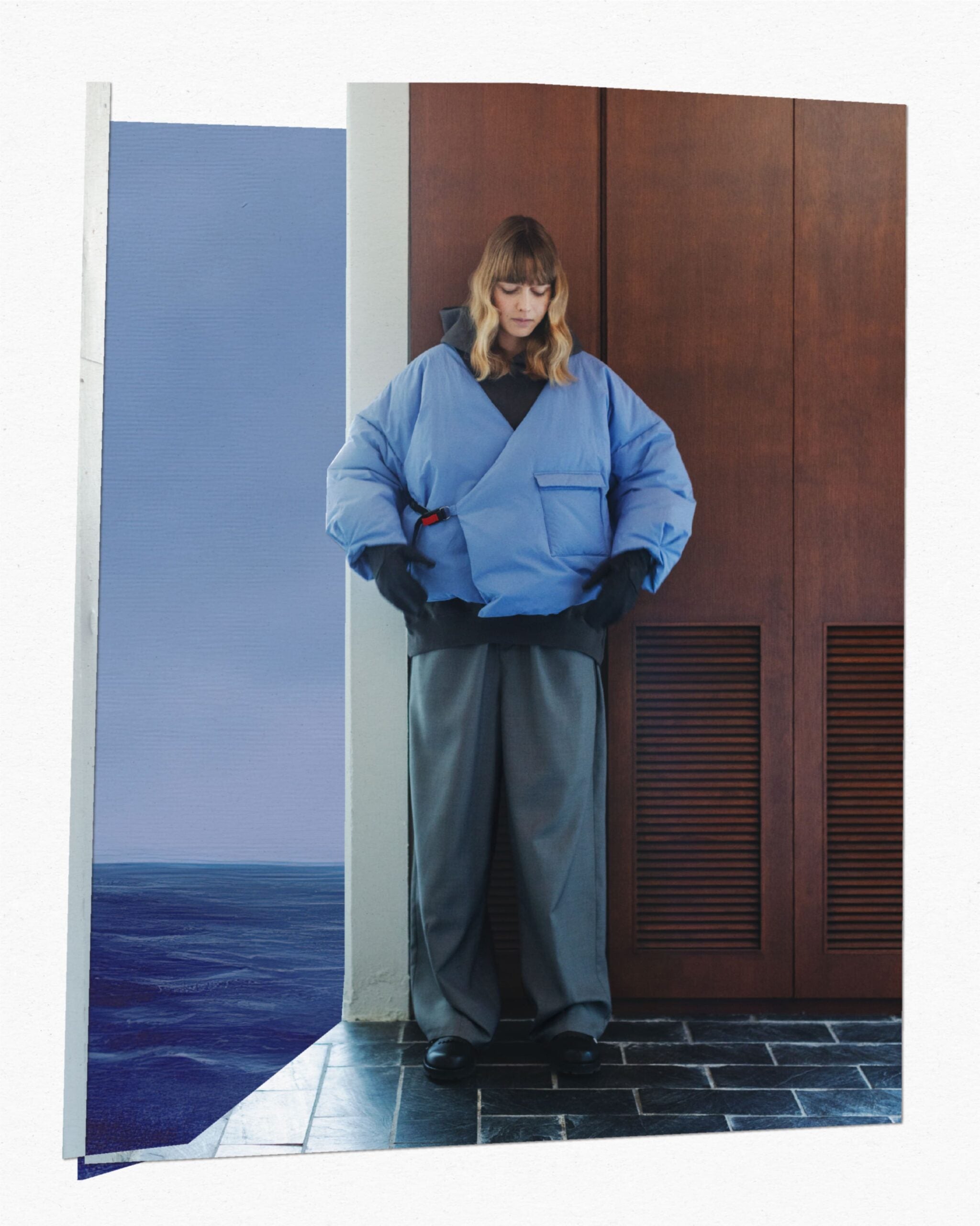 ジャケット・アウター Silk Polyester Shawl Collar Down Coat Silk Polyester Shawl Collar Down Coat